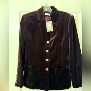 NWT Ann Taylor Brown Velvet Blazer - sz 2